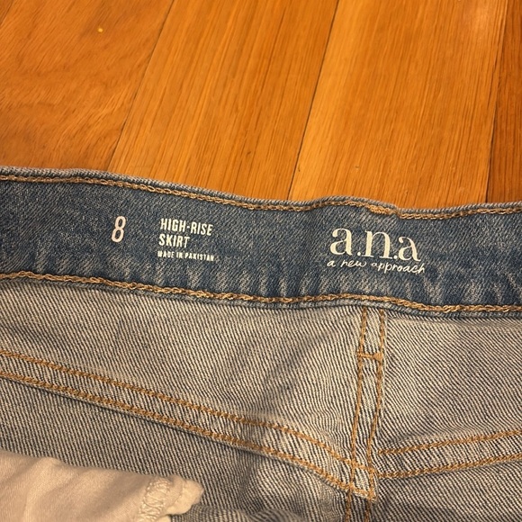 a.n.a Denim Frayed Edge Mini Skirt - Picture 2 of 3